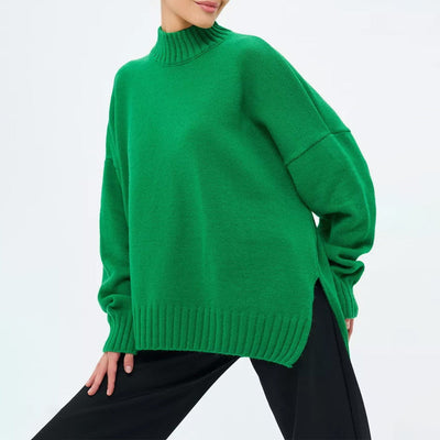Dames Stijlvolle Oversized Coltrui Met Lange Mouwen