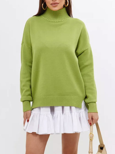 Dames Stijlvolle Oversized Coltrui Met Lange Mouwen