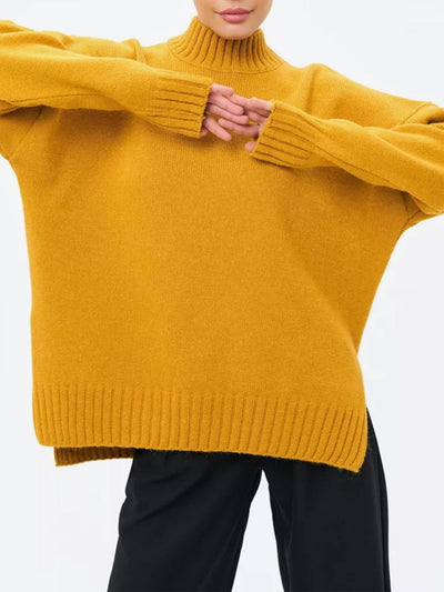 Dames Stijlvolle Oversized Coltrui Met Lange Mouwen