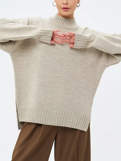 Dames Stijlvolle Oversized Coltrui Met Lange Mouwen