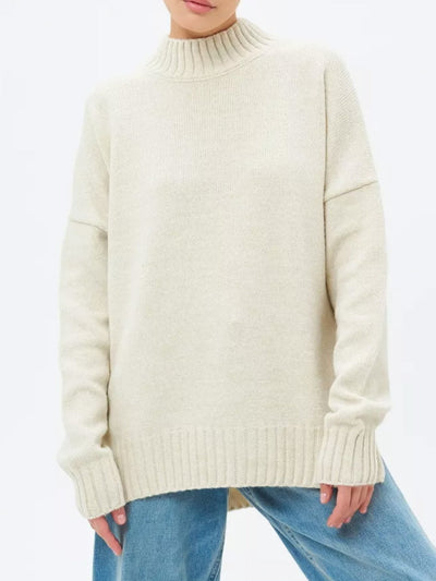 Dames Stijlvolle Oversized Coltrui Met Lange Mouwen