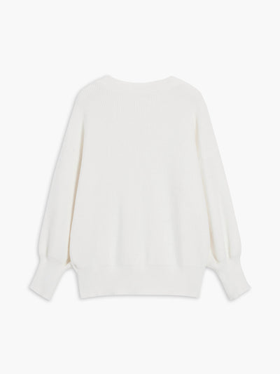Dames Oversized Gebreid Cardigan Met V-Hals En Knoopsluiting