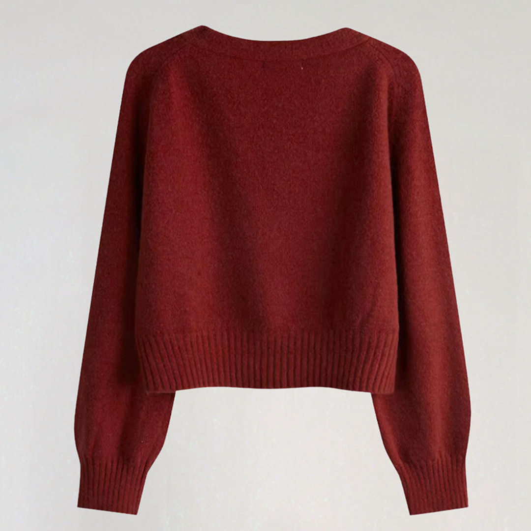 Dames Wollen Vest Met V-Hals En Knoopsluiting