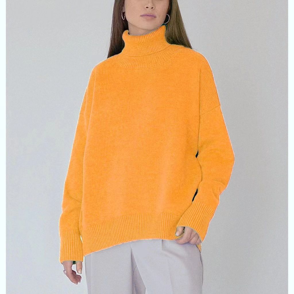 Dames Effen Oversized Coltrui Met Lange Mouwen