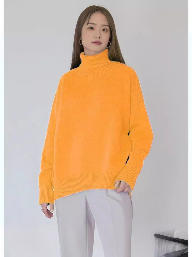 Dames Effen Oversized Coltrui Met Lange Mouwen