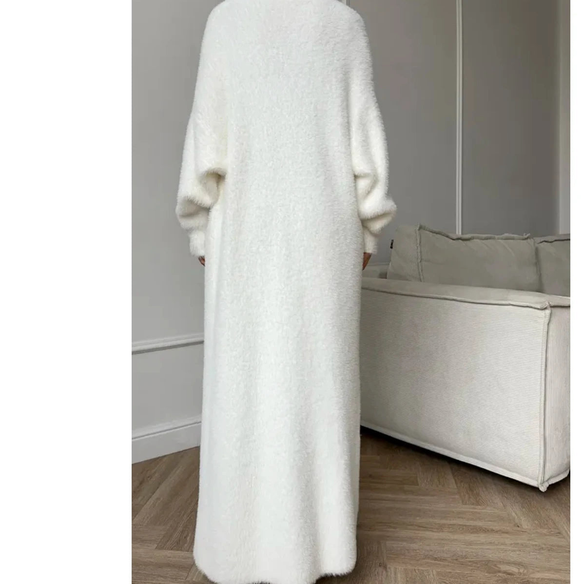 Dames Lang Gebreide Cardigan Met Losse Pasvorm