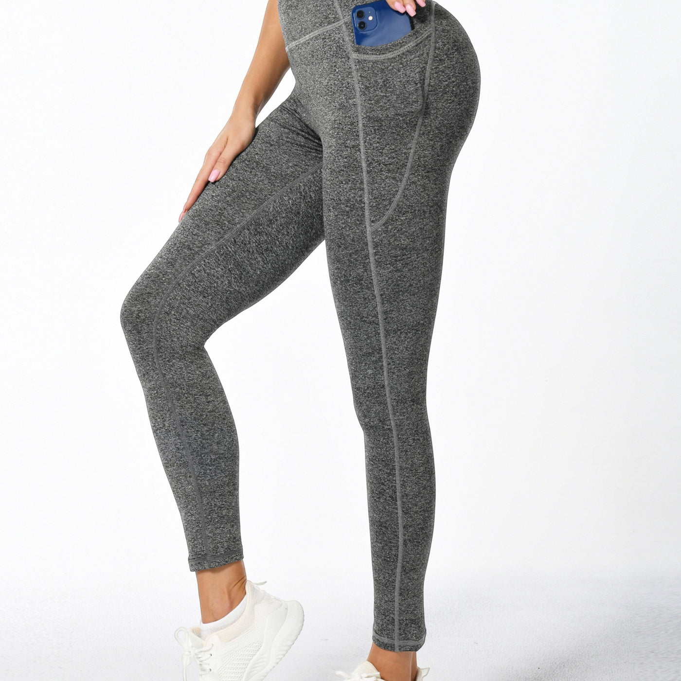 Dames Hoge Taille Sportlegging Met Zakken En Billift-Effect