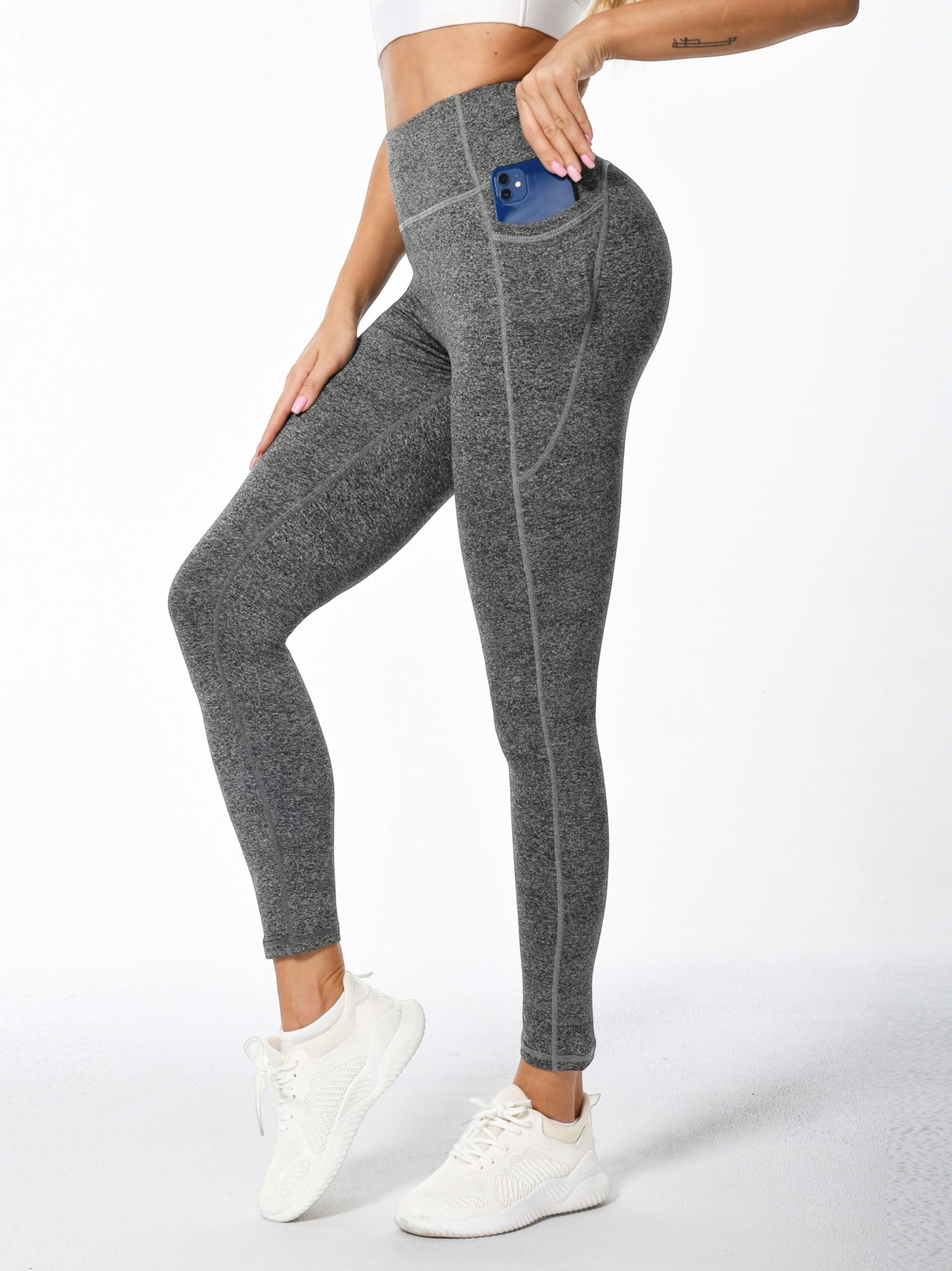 Dames Hoge Taille Sportlegging Met Zakken En Billift-Effect