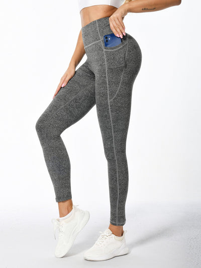 Dames Hoge Taille Sportlegging Met Zakken En Billift-Effect