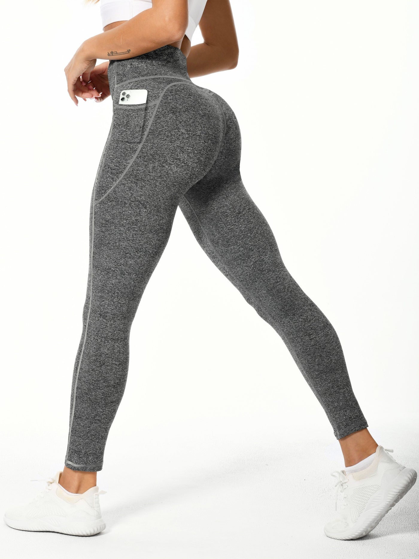 Dames Hoge Taille Sportlegging Met Zakken En Billift-Effect