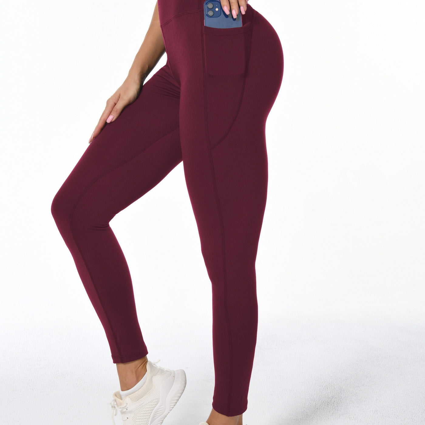 Dames Hoge Taille Sportlegging Met Zakken En Billift-Effect