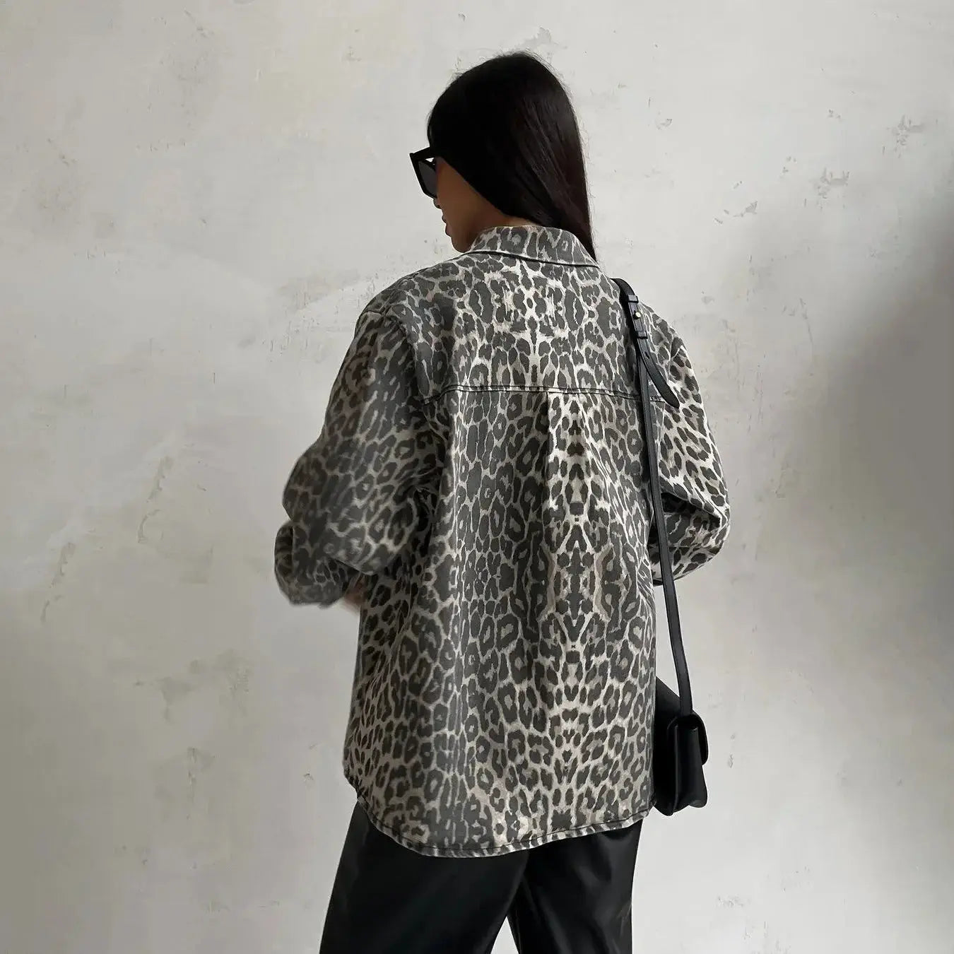 Dames Herfst Jasje Met Luipaardprint En Relaxte Pasvorm