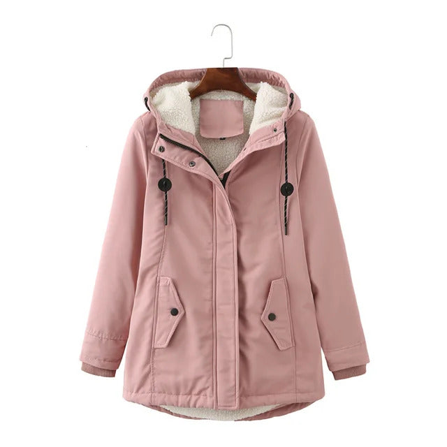 Dames Parka Jas Met Capuchon En Warme Voering