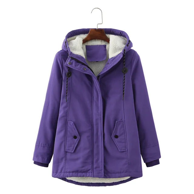 Dames Parka Jas Met Capuchon En Warme Voering