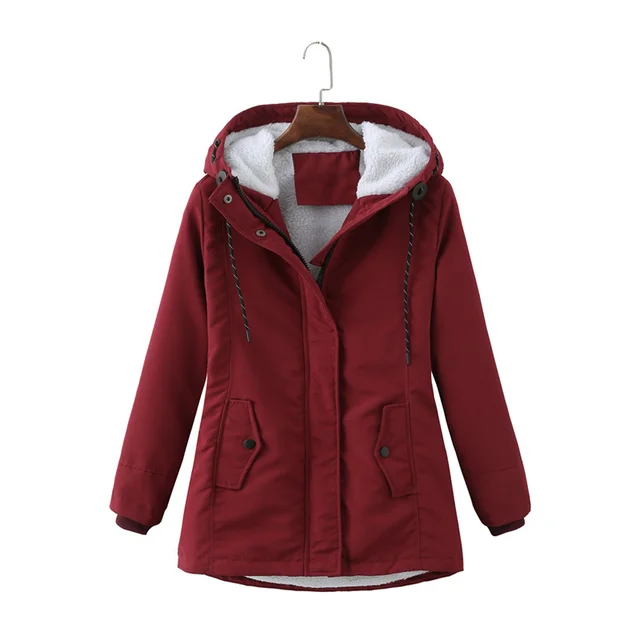 Dames Parka Jas Met Capuchon En Warme Voering