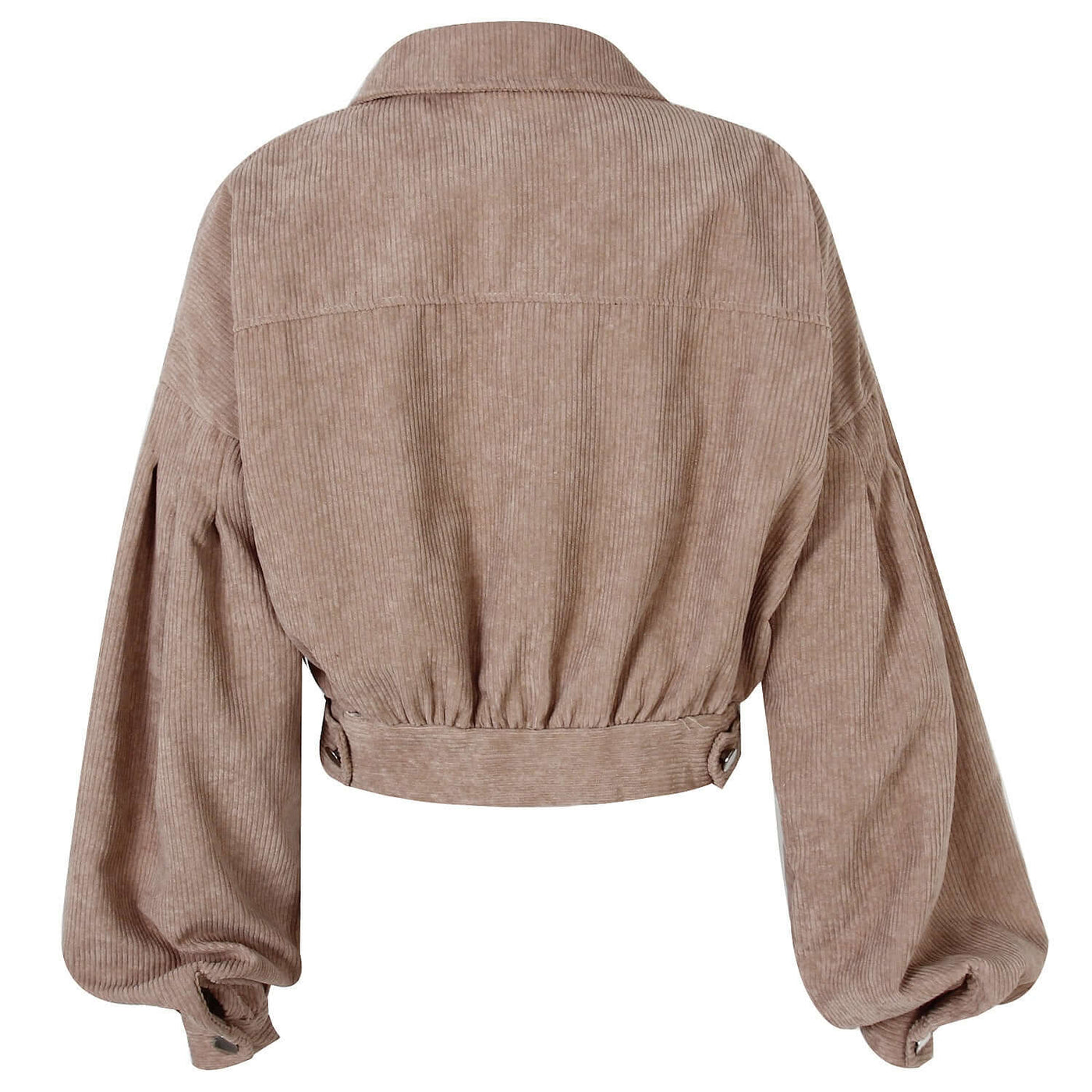 Dames Corduroy Jacket Met Lange Mouwen En Cropped Pasvorm