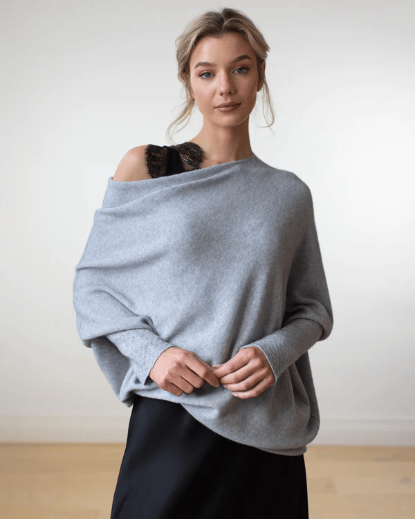 Dames Off Shoulder Trui Met Lange Mouwen En Losse Pasvorm