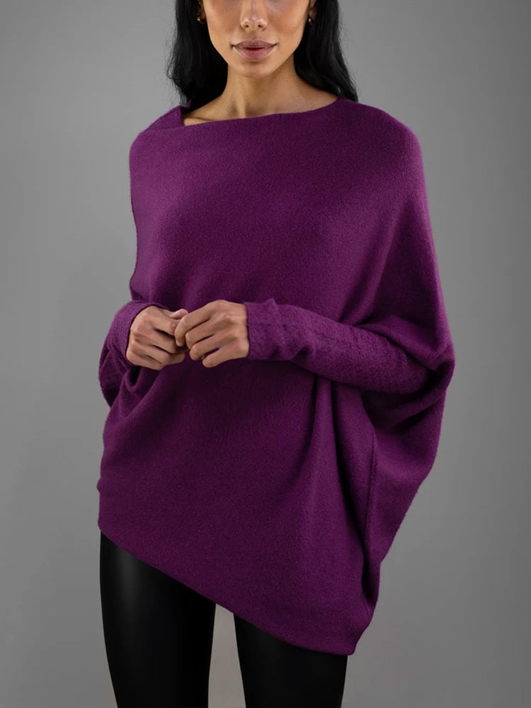 Dames Off Shoulder Trui Met Lange Mouwen En Losse Pasvorm