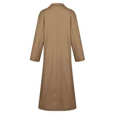 Dames Trenchcoat Met Dubbele Rij Knopen En Lange Pasvorm