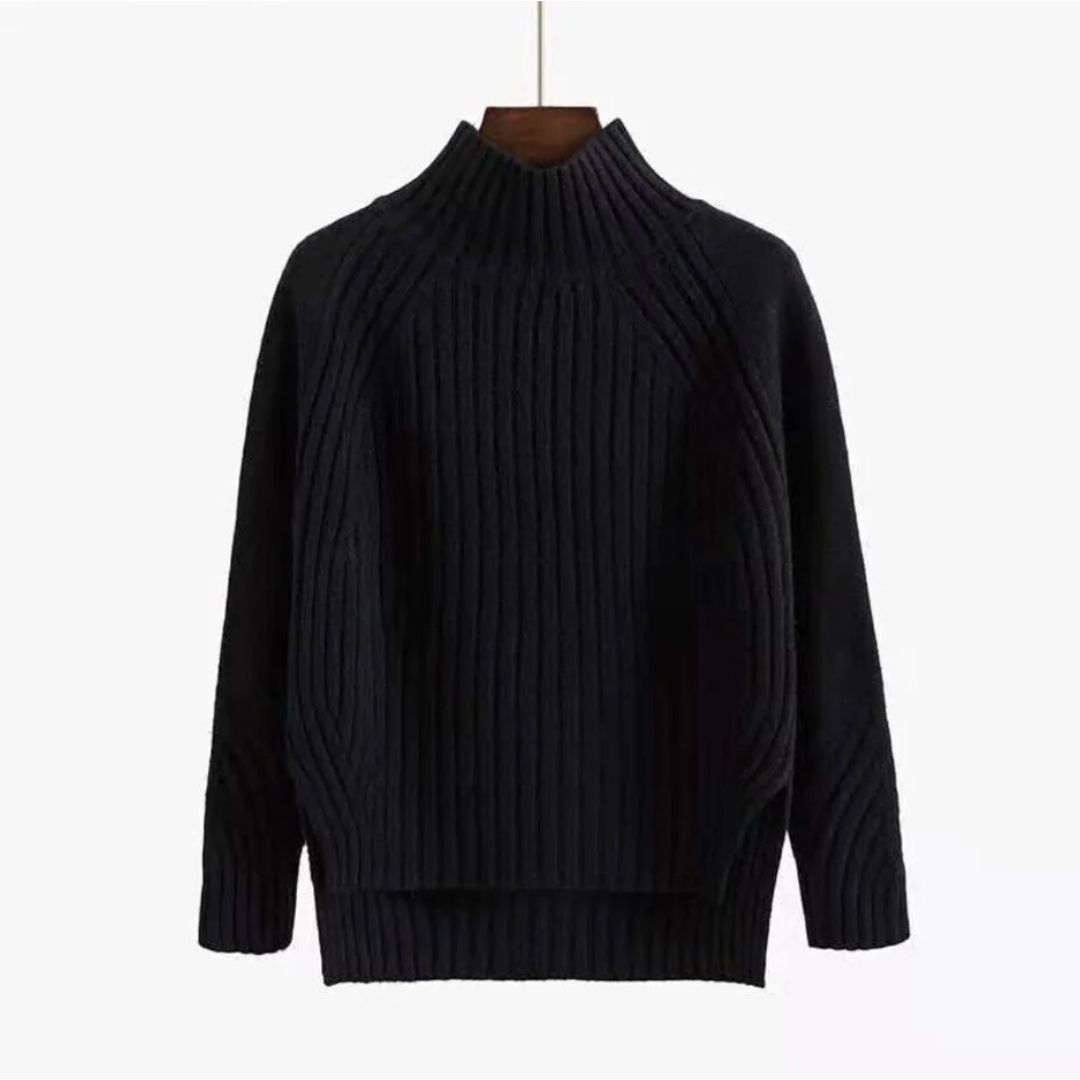 Dames Gebreide Sweater Met Hoge Hals En Lange Mouwen