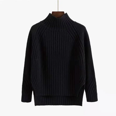 Dames Gebreide Sweater Met Hoge Hals En Lange Mouwen