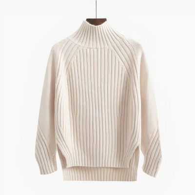 Dames Gebreide Sweater Met Hoge Hals En Lange Mouwen
