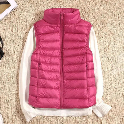 Dames Ultralicht Bodywarmer Met Rits En Opstaande Kraag