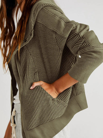 Dames Effen Hoodie met Rits