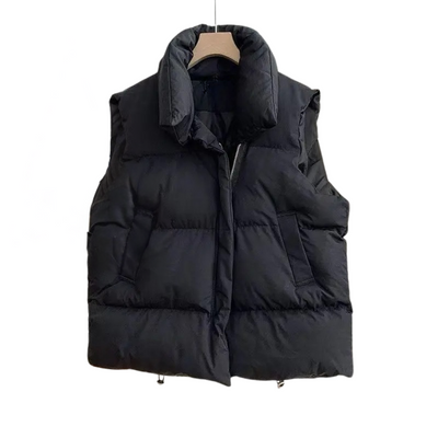 Dames Warme Bodywarmer Met Hoge Kraag