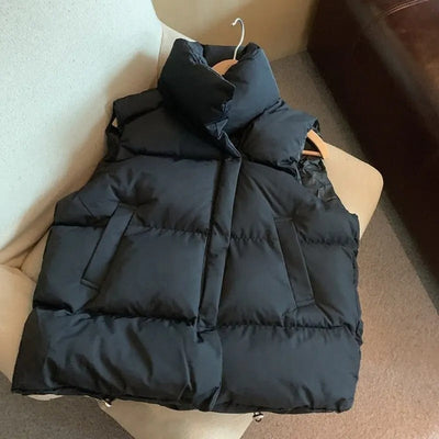 Dames Warme Bodywarmer Met Hoge Kraag