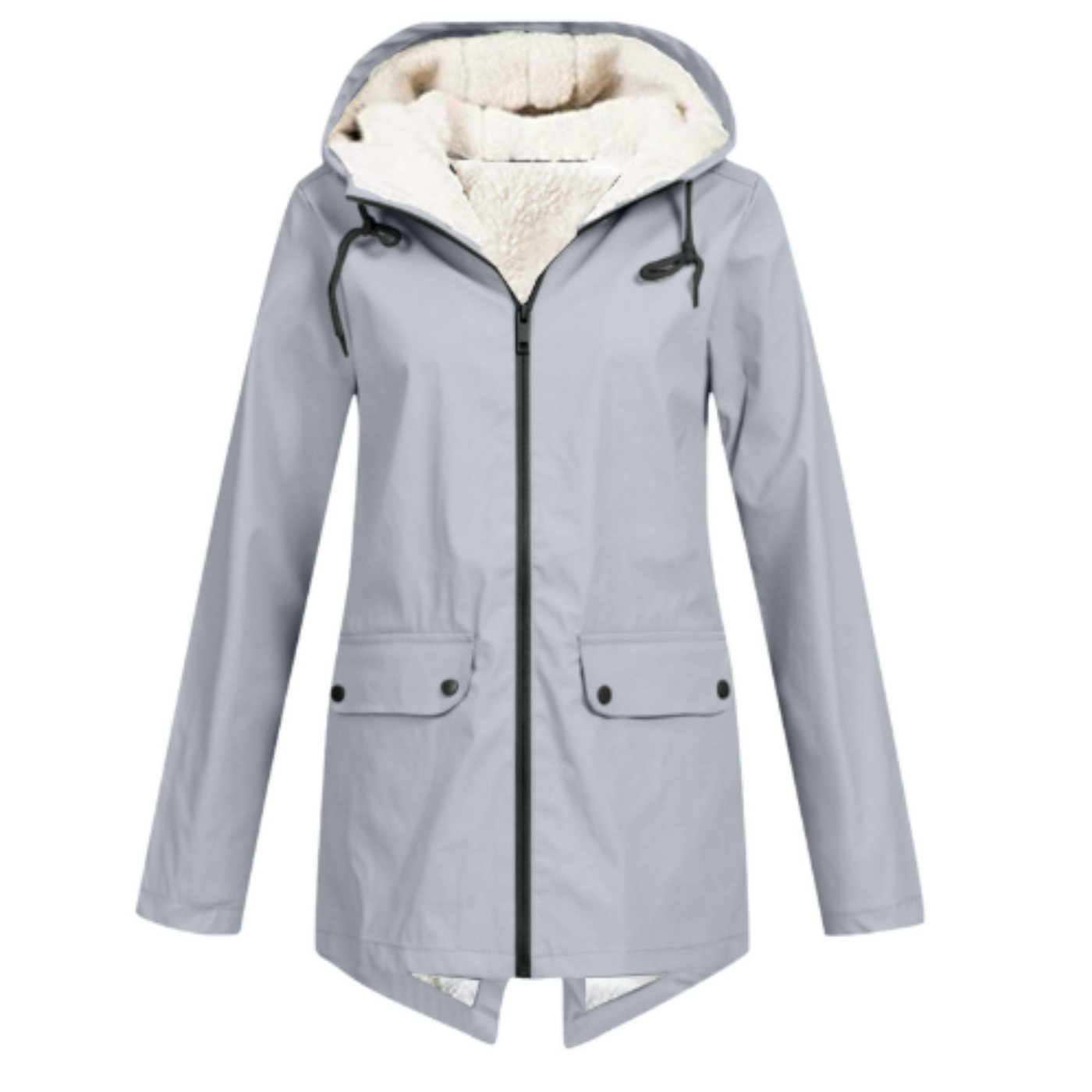 Dames Waterdichte Jas Met Capuchon En Fleece Voering