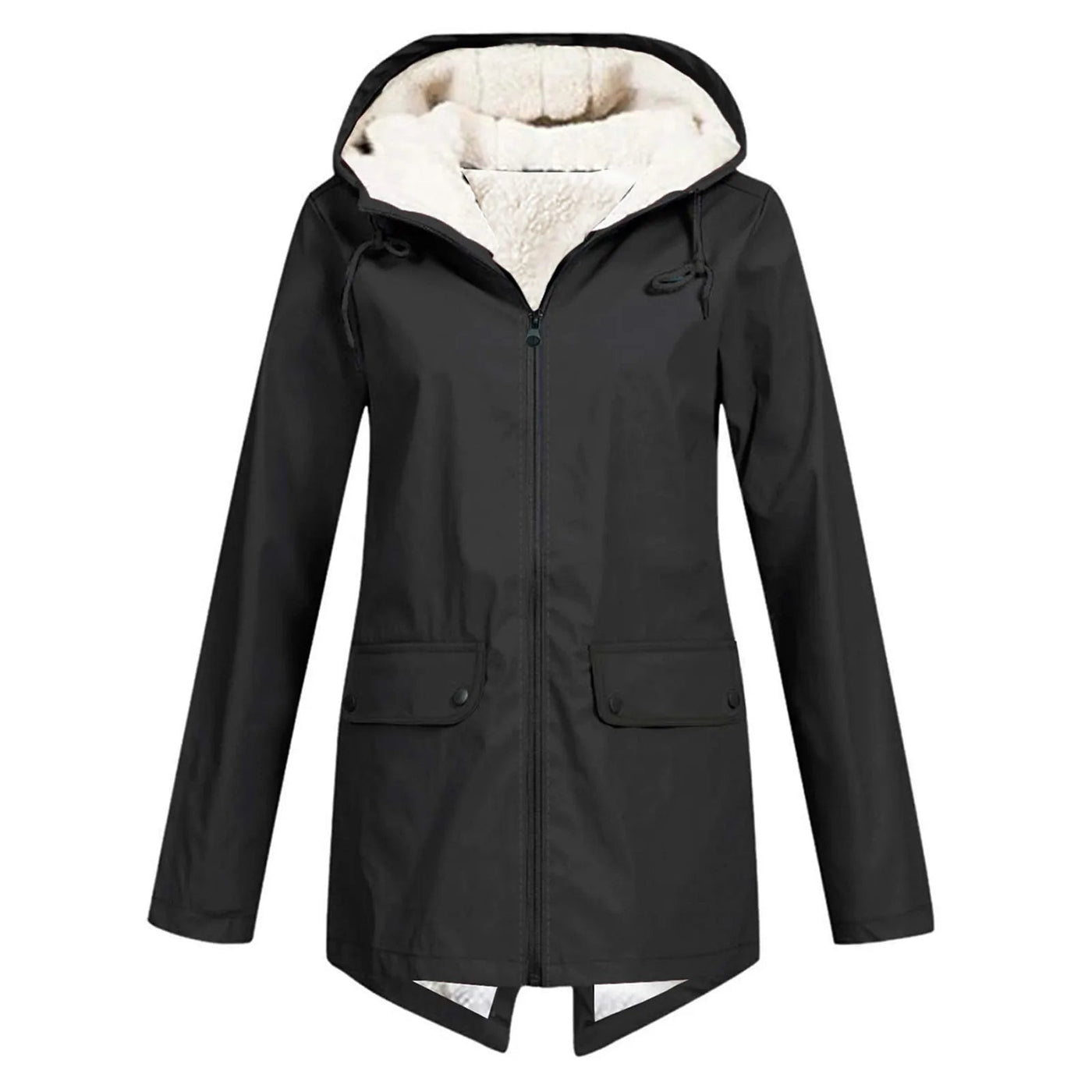 Dames Waterdichte Jas Met Capuchon En Fleece Voering