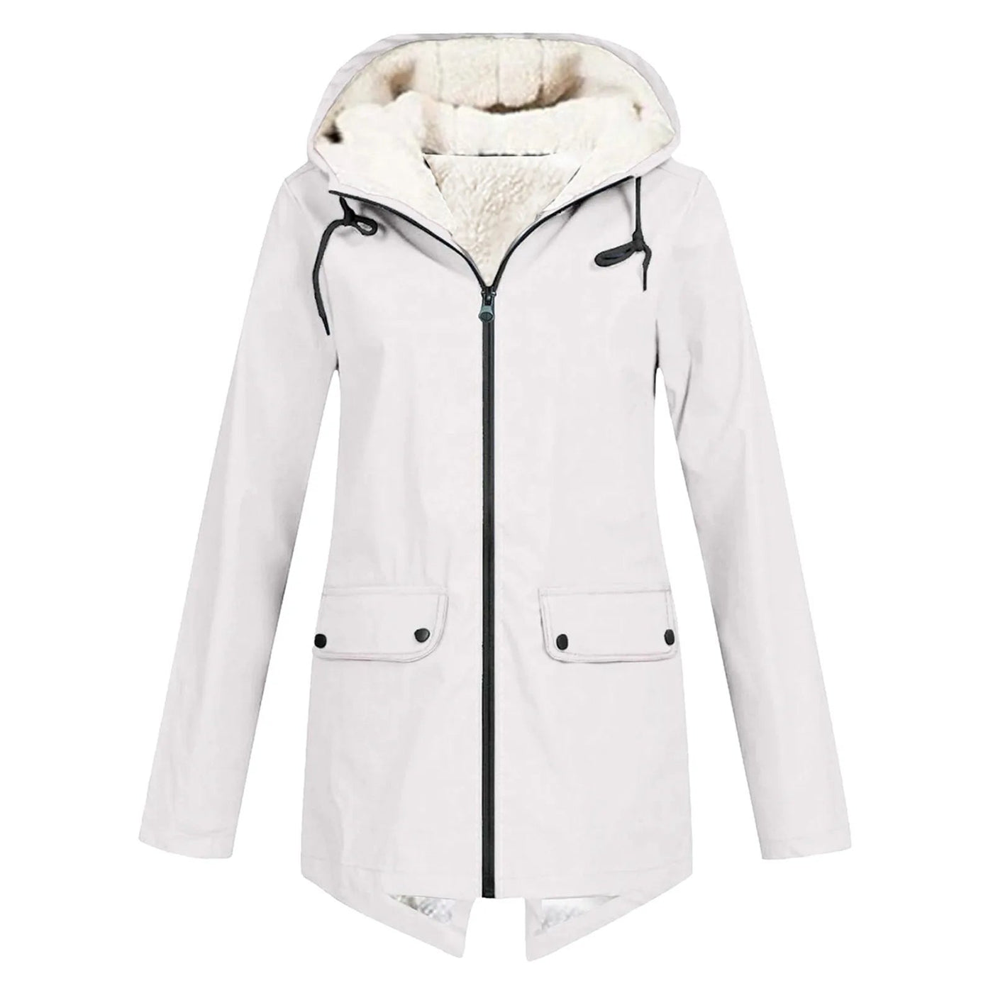 Dames Waterdichte Jas Met Capuchon En Fleece Voering