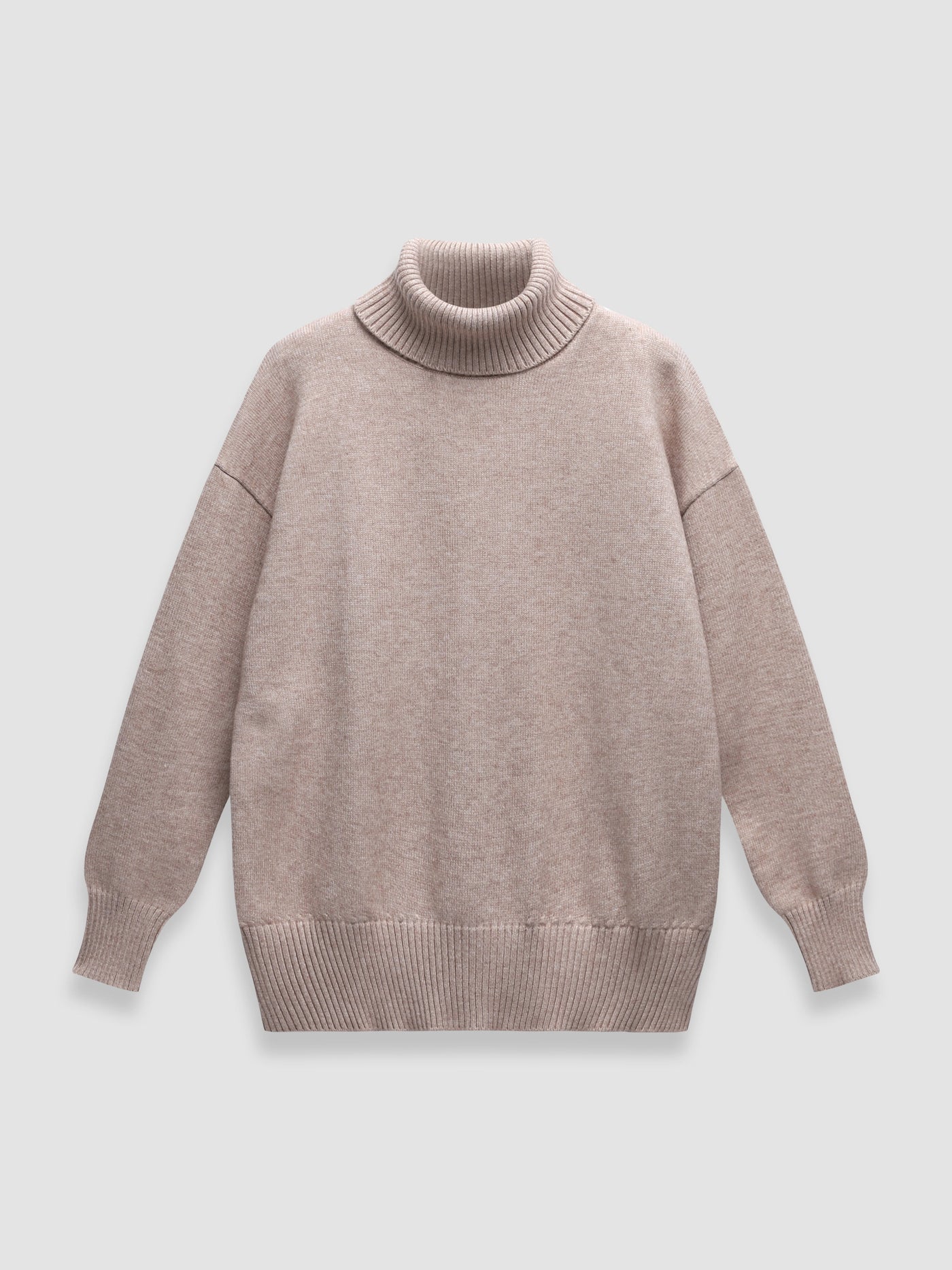Dames Gebreide Coltrui Met Oversized Pasvorm En Lange Mouwen