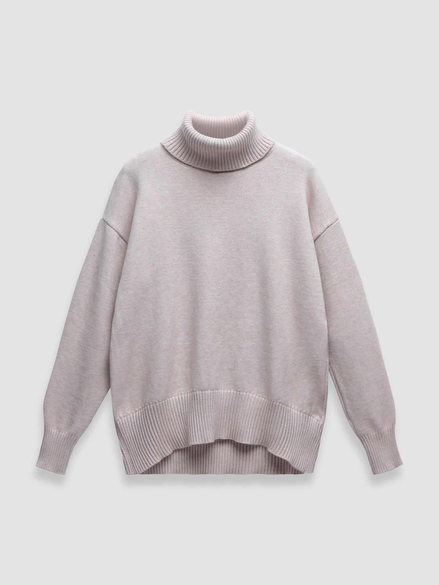 Dames Gebreide Coltrui Met Oversized Pasvorm En Lange Mouwen
