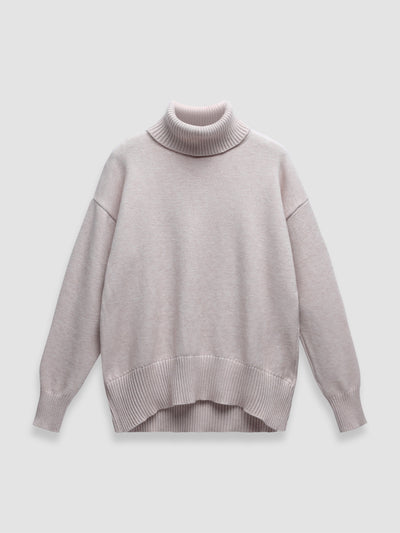 Dames Gebreide Coltrui Met Oversized Pasvorm En Lange Mouwen