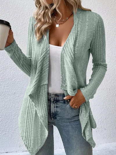 Dames Gebreide Cardigan Met Lange Mouwen