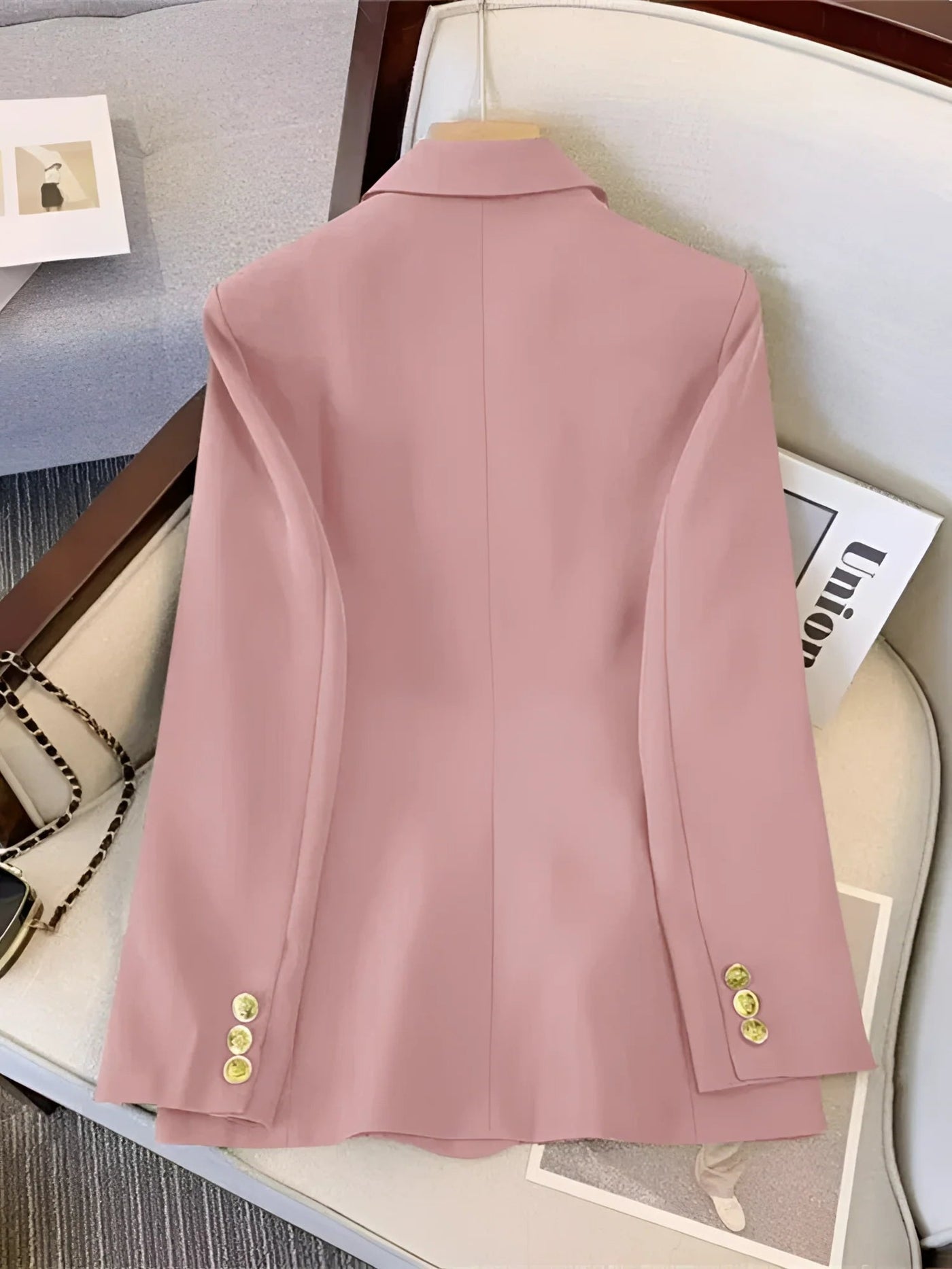 Stijlvolle Dames Blazer met Gouden Knopen