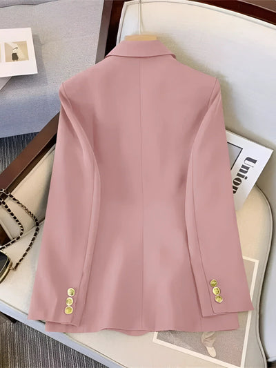 Stijlvolle Dames Blazer met Gouden Knopen