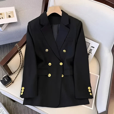 Stijlvolle Dames Blazer met Gouden Knopen