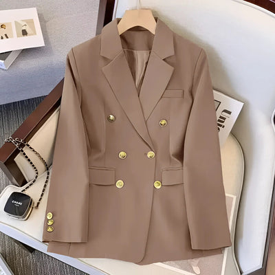 Stijlvolle Dames Blazer met Gouden Knopen
