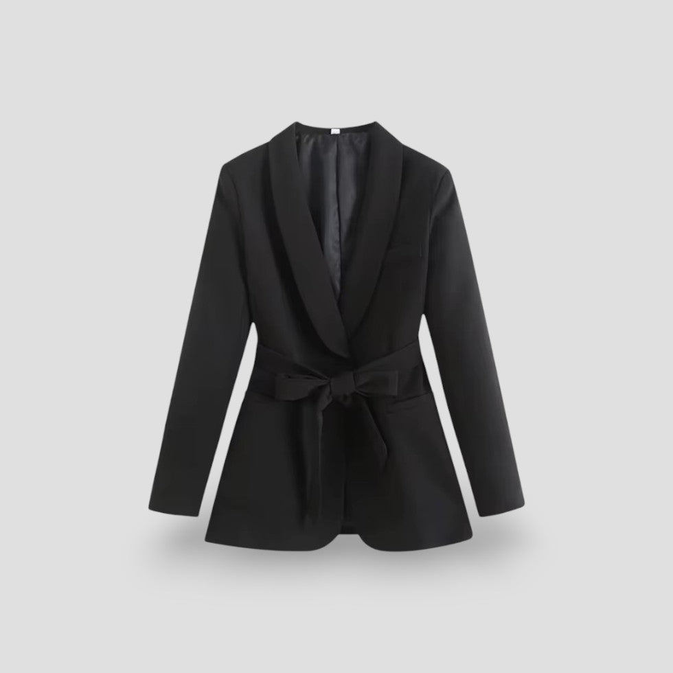 Dames Blazer Jas Met Ceintuur