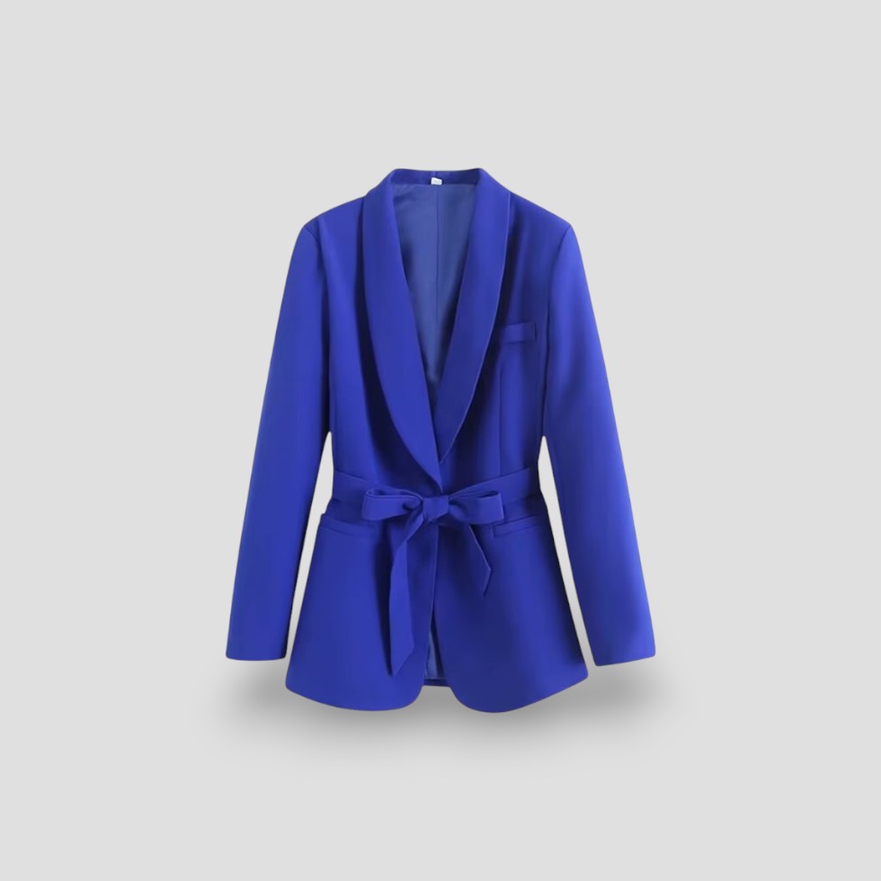 Dames Blazer Jas Met Ceintuur