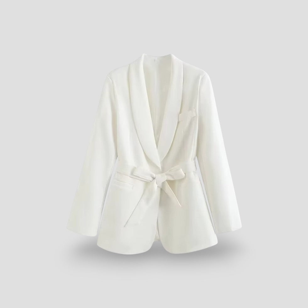 Dames Blazer Jas Met Ceintuur