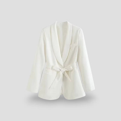 Dames Blazer Jas Met Ceintuur