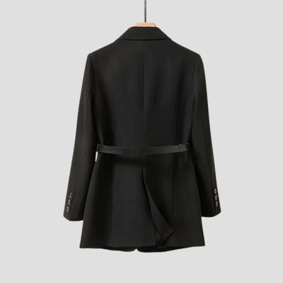 Dames Blazer Met Ceintuur En Lange Mouwen