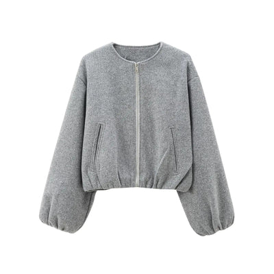 Dames Bomberjack Met Rits En Elastische Fit