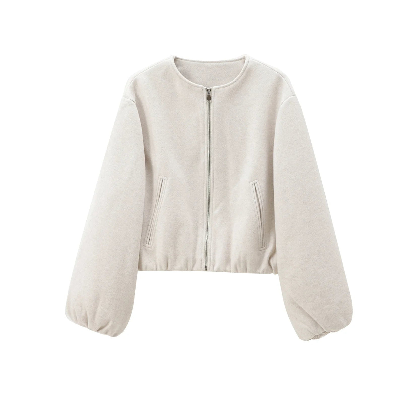 Dames Bomberjack Met Rits En Elastische Fit