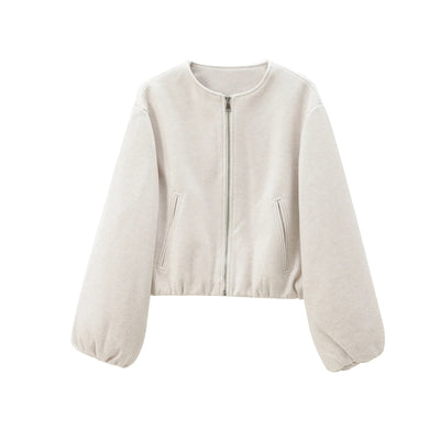 Dames Bomberjack Met Rits En Elastische Fit