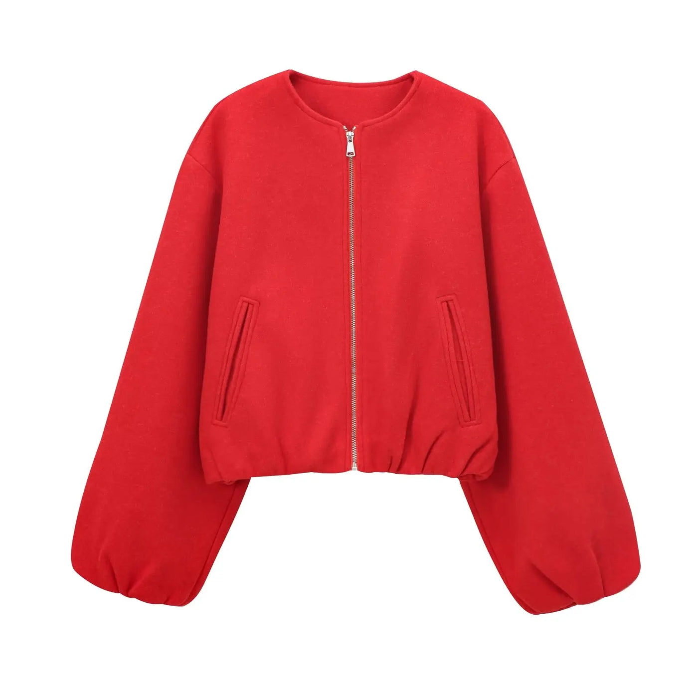 Dames Bomberjack Met Rits En Elastische Fit
